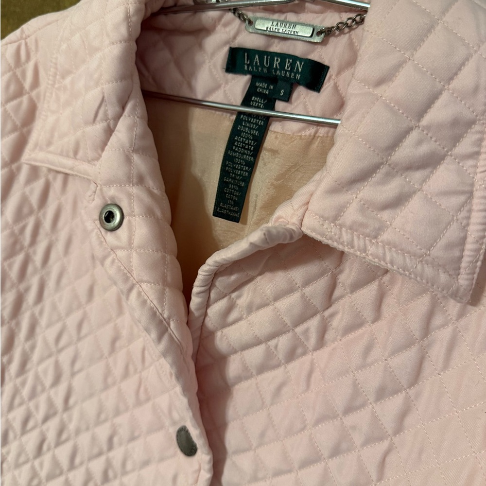Ralph Lauren- Baby Pink Quilted Women's Jacket - Picture 3 of 7